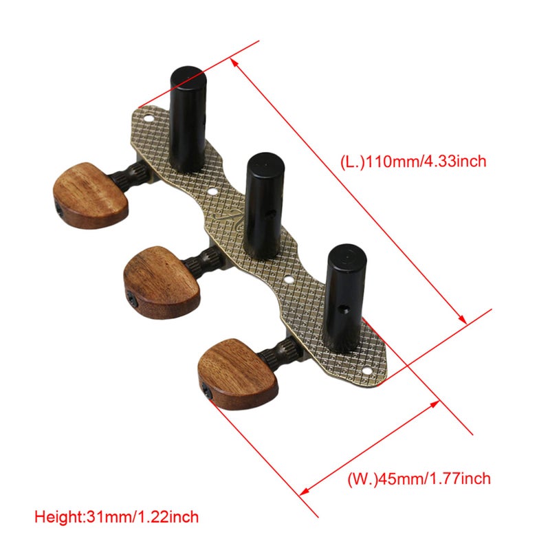 Mxfans 2pieces Guitar Tuner Tuning Keys Pegs Machine Heads for Classical Guitar - Image 4